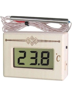 Высокотемпературный термометр для бани ТЭС в корпусе из липы с герметичным датчиком