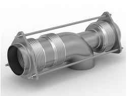 Разгруженный компенсатор с балансом давления под приварку с отводом
