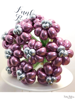 Букет из 9 ромашек "Хром розовый"