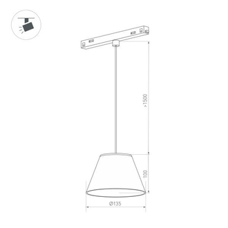 Светильник Arlight MAG-ORIENT-OLLAS-HANG-5W  (BK-GR, 80 deg, 48V)