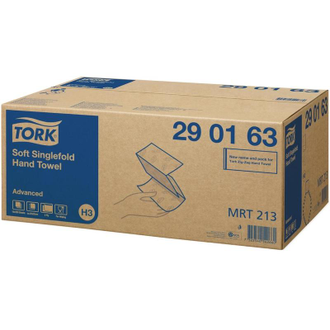 Полотенца бумажные листовые Tork Advanced H3 ZZ-сложения 2-слойные 15 пачек по 250 листов (артикул производителя 290163)