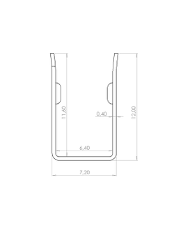 Крепеж оцинкованный гибкий для силиконовой оболочки 6x12mm
