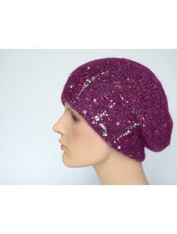 Берет фуксия Vizio 1010 B Италия с украшениями