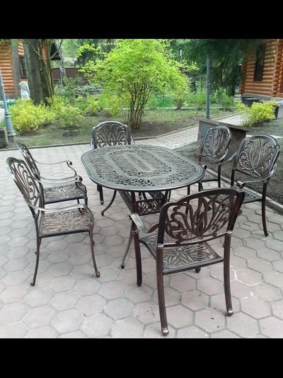 Обеденный комплект из литого алюминия ASTRA 6