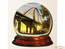 Магнит деревянный "Шар Бугринский мост"