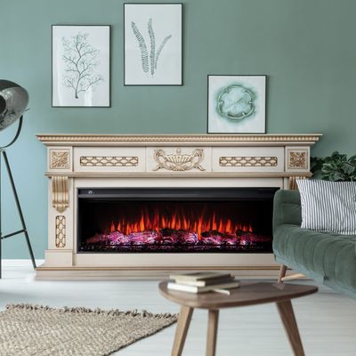 Линейный электрокамин Малага WT с очагом Joker 52