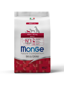 Корм Monge Mini для собак мелких пород с курицей 0,8 кг