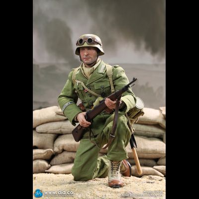 ТРЕСНУЛ УГОЛОК - Солдат немецкого африканского корпуса - КОЛЛЕКЦИОННАЯ ФИГУРКА 1/6  WW2 German Africa Corps WH Infantry – Burk (D80152) - DID