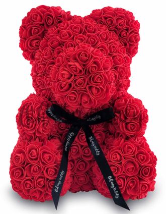 bear rose, мишка из роз, розочки, медведь, мягкий, подарок, хит, цветок, для девушки, любовь, 40см