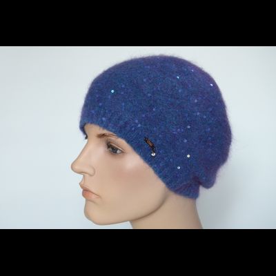 Голубой тонкий зимний берет для женщин Vizio Италия 6948 BO