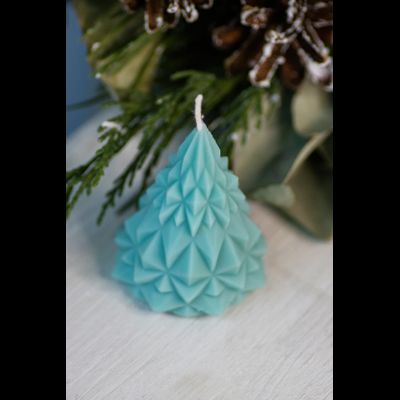 Свеча "Ёлка хрусталь" Бирюза