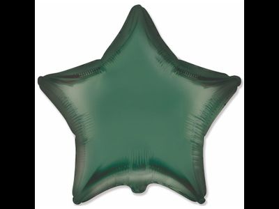 Шар (18&#039;&#039;/46 см) Звезда, Темно-зеленый, Сатин