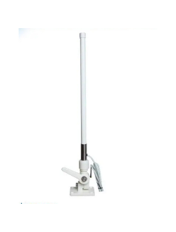 Морская антенна VHF Shengda MRF0.6 из стеклопластика 156-163МГц 3дБ Ø16×550мм с кабелем RG58 2,5м и поворотным кронштейном из АБС-пластика