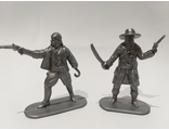 Пираты 2 фигуры (55мм) &quot;Уфимский солдатик&quot;, цвет - Серый, полиэтилен