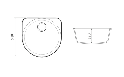 Кухонная мойка Fostogran Царера, 510х510х190мм, 435-Латте