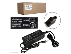 Блок питания универсальный  LP397  3-12V/5A  5,5*2,5 (LCD+регулировка
