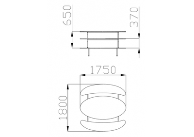 1512 Стол со скамьями «Луна»