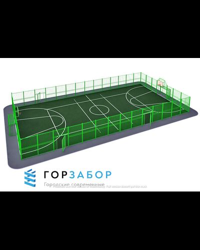 Спортивное ограждение из профильной трубы высота 4м