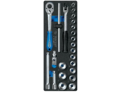 Набор торцевых головок 3/8" с принадлежностями, ложемент, 23 предмета KING TONY 9-3523MRV10