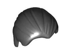 Minifigure, Hair Combed Front to Rear, Black (92081 / 4654944)