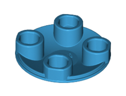 Plate, Round 2 x 2 with Rounded Bottom (Boat Stud), Dark Azure (2654 / 6144148)