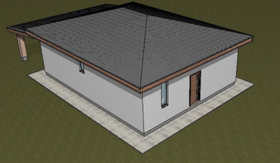 Одноэтажный дом с тремя спальнями 91м² (S89)