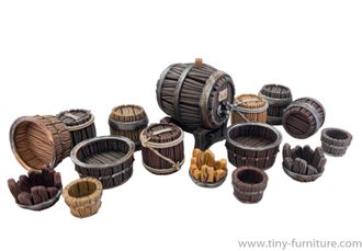 Wooden barrels v.2 (PAINTED)