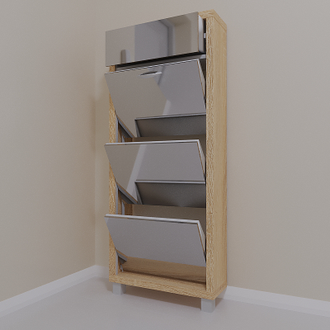 Обувница Айрон-3 Плюс (фасад Зеркало)