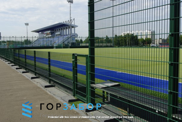 Установка решетчатого пешеходного ограждения