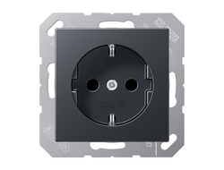 Jung A1520BFANM Розетка немецкий стандарт, цвет матовый антрацит