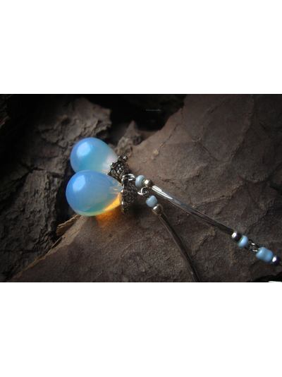 Серьги бохо "Капли лунного дождя"