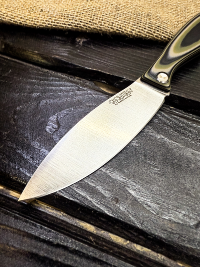 Фрикционный складной нож Канадец Большой сталь AUS10Co, рукоять G10 "тайга"