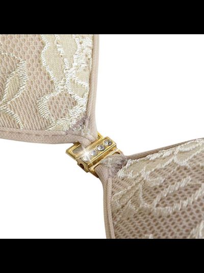 Силиконовый бюстгальтер с кружевом, цвет телесный