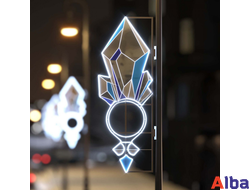 светодиодная консоль на столб цветок