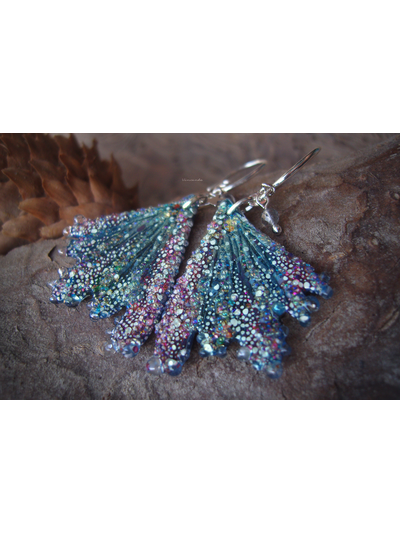 Коллекционные серьги "Крылышки весенней Лелефеи", лабрадоры и звёздочки