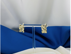 Швензы с английским замком, латунь, покрытие позолота, размер 16*13 мм