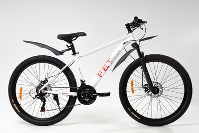 Велосипед FET technics 26" white-red (21 скорость, Shimano, дисковые тормоза)