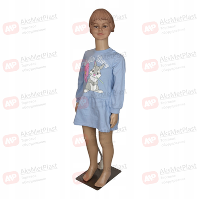 F110 Манекен детский пластиковый рост 110 см на металлической подставке