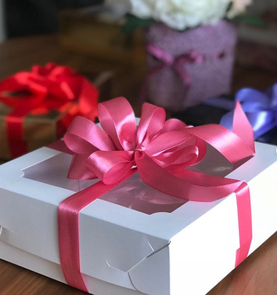 Коробка для печенья/зефира с окном (крафт), 200*200*70мм