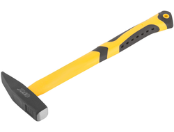 Молоток кованый, фиберглассовая усиленная ручка, антивибрационные накладки, Профи  200 гр. FIT, 44342