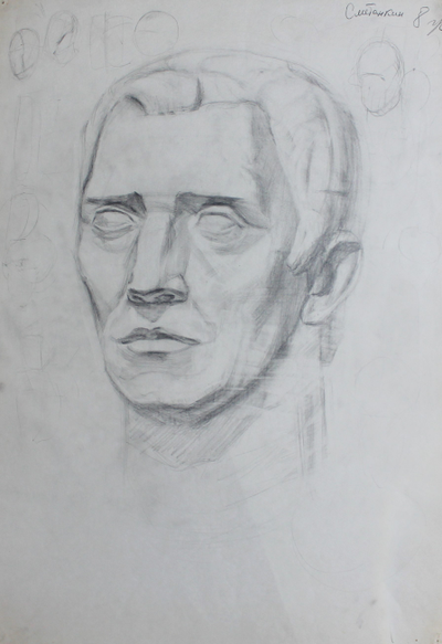 "Атрибуты художника" бумага карандаш Сметанкин Борис 1968 год