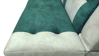 Кухонный ДИВАН "ФОРУМ-10", Зеленый/Слоновая кость