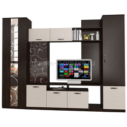ШМ215 Гостиная Вега. Размер: 2660*2035*465. ТВ-ниша: 1100*884.