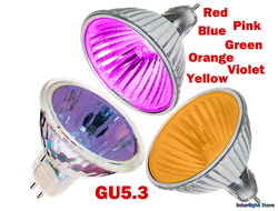 Цветные галогенные лампы GU5.3