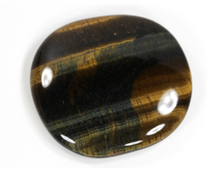 Тигрово-соколиный глаз, полировка плоская, ЮАР (43*39*8 мм, 26 г) №35731