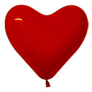8021886564204	Италия Gemar 10in 25см. сердце кристалл красный (42) 50 шт.