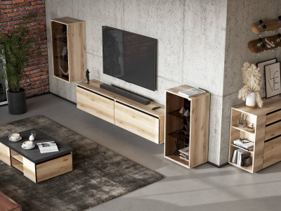 Берген тумба ТВ Дуб делано/Венге