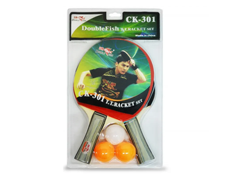 Набор для настольного тенниса Double Fish 2 ракетки и 3 мяча (301)