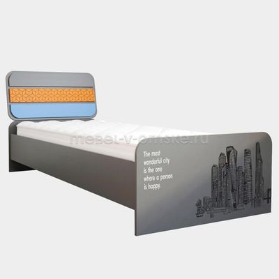 ШМ236 Кровать Сити-1,2. Размер: 1250*950*2170. Спальная зона: 1200*2000