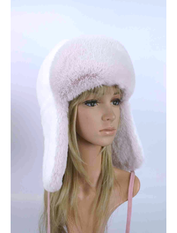 Ушанка "Эскимо" цвет белый + жемчуг